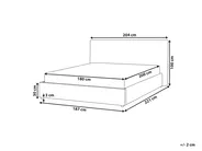 Waterbed Velvet LAVAUR 180 x 200 cm (EU Super King) Off-White_985535