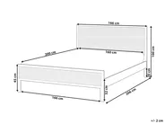 Bed Pine Wood SALERNAS 160 x 200 cm (EU King Size) Black_976991