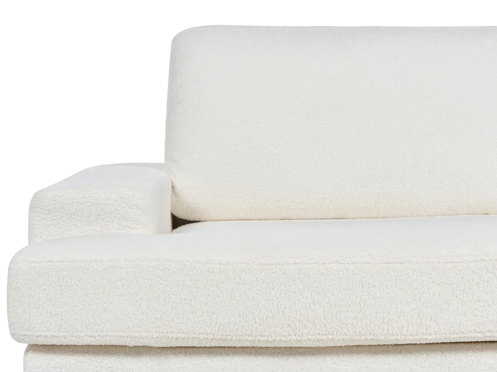 Set da salotto 5 posti ALLA Bouclé Bianco sporco_894027