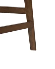 Set of 2 Bar Chairs HOLLY Wood Brown/ Beige_1060330