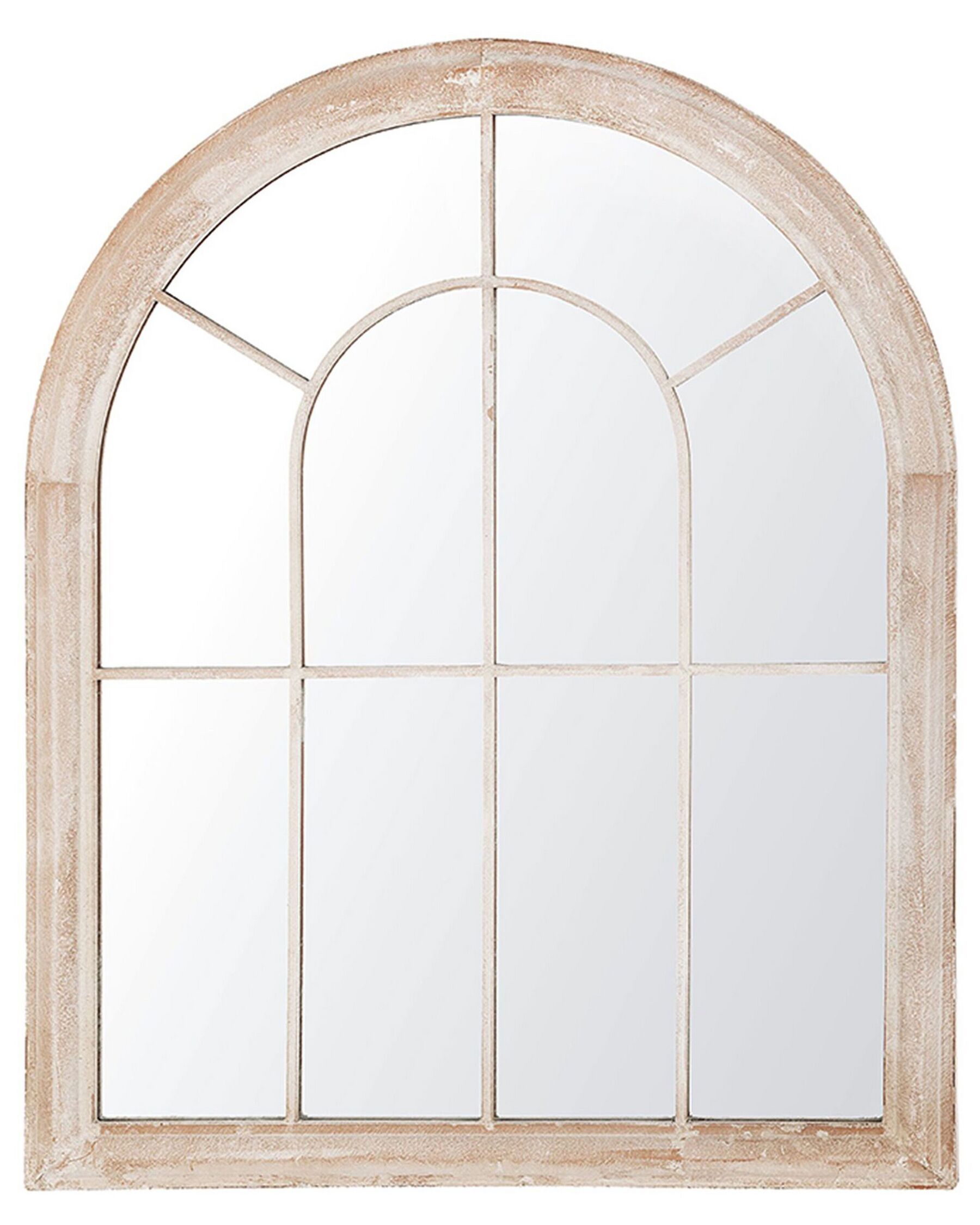 Wandspiegel beige Fensteroptik 69 x 89 cm EMBRY_748069