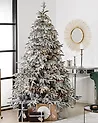 Árbol de Navidad nevado BASSIE 210 cm Blanco