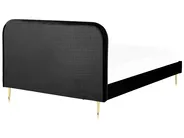 Bed Velvet FLAYAT 160 x 200 cm (EU King Size) Black_834084