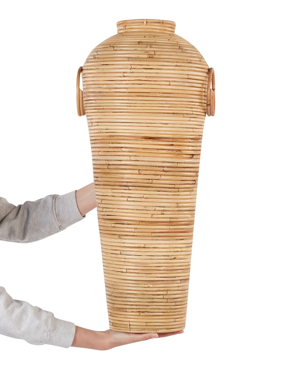 Wazon dekoracyjny ELATIA 70 cm Rattan Naturalny_926276