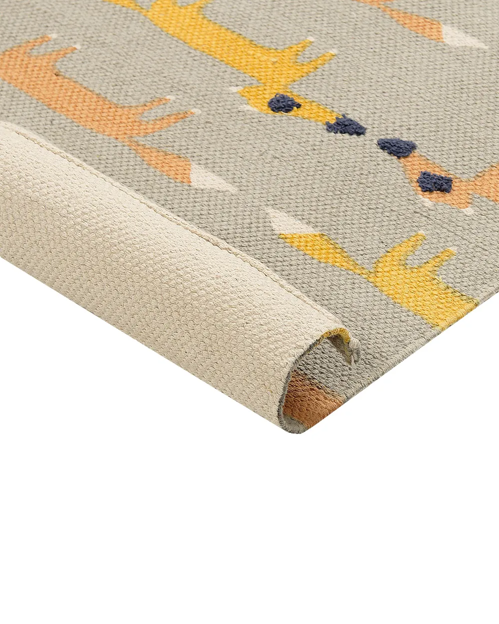 Tappeto per bambini BANKGO Grigio 80 x 150 cm Cotone_866780