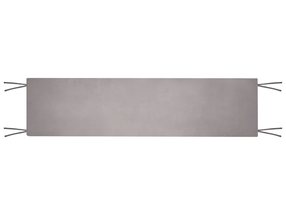 Garden Bench with Cushion MONSANO 170 cm Eucalyptus Wood Grey_1153957