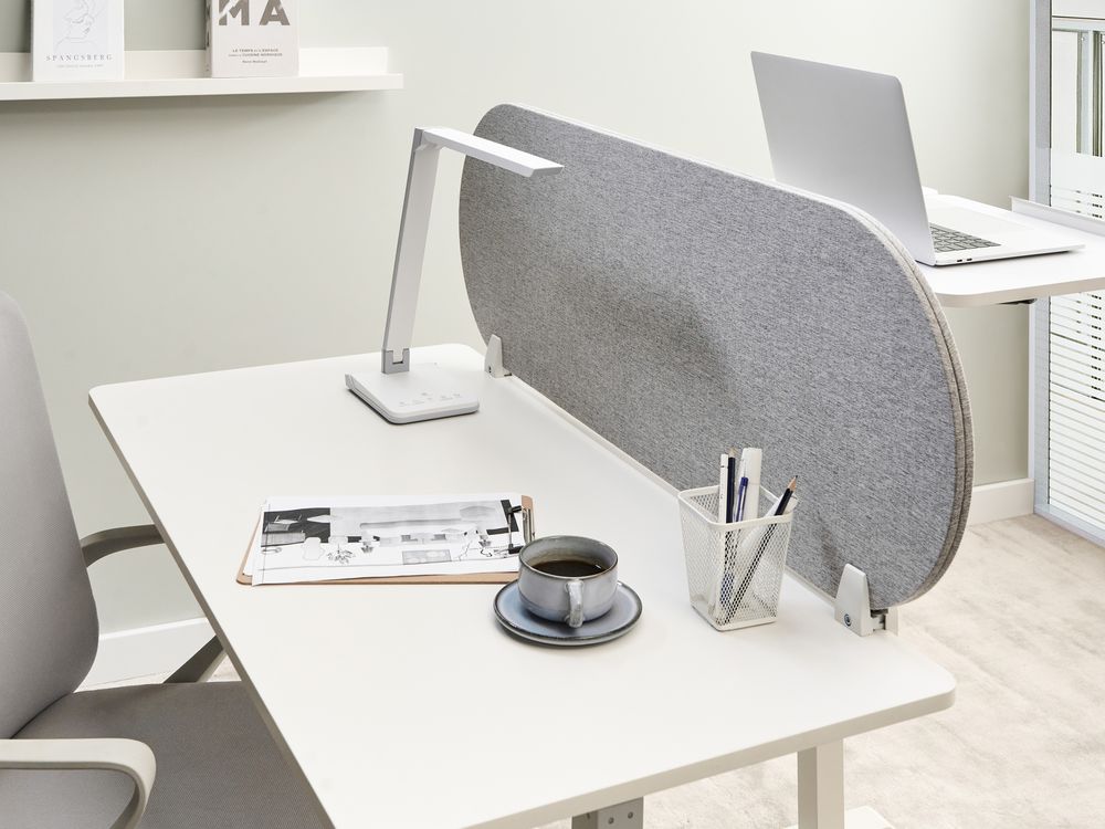 Desk Screen SPARKY 120 x 40 cm Light Grey