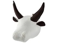 Kids Wall Decor Bull GEOFFREY Cotton 24 cm White_848238
