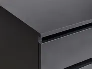 Bathroom Cabinet TERESINA with Wheels 80 cm Black_983956