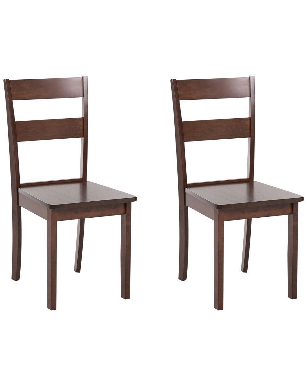 Set of 2 Dining Chairs GEORGIA Wood Dark Brown