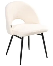 Set of 2 Dining Chairs ONAGA Boucle White_877460