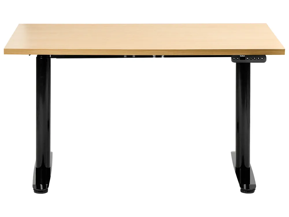Biurko regulowane elektrycznie DESTINAS 120 cm 72 cm Czarny/ jasny brąz_1000461