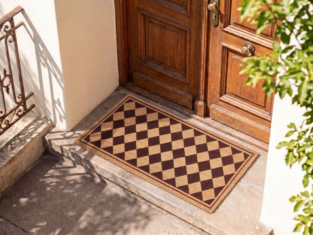 Paillasson CARDONA Beige/marron 55 x 120 cm Fibre de coco