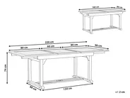 Tavolo da pranzo allungabile da giardino JAVA 160/220 cm 90 cm Legno d'acacia Marrone chiaro_792977