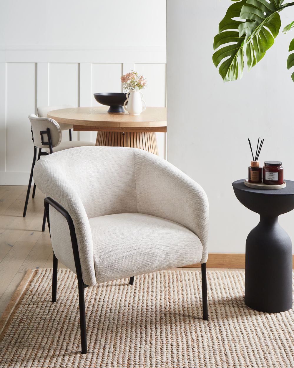 Armchair KROSSEN Fabric Light Beige