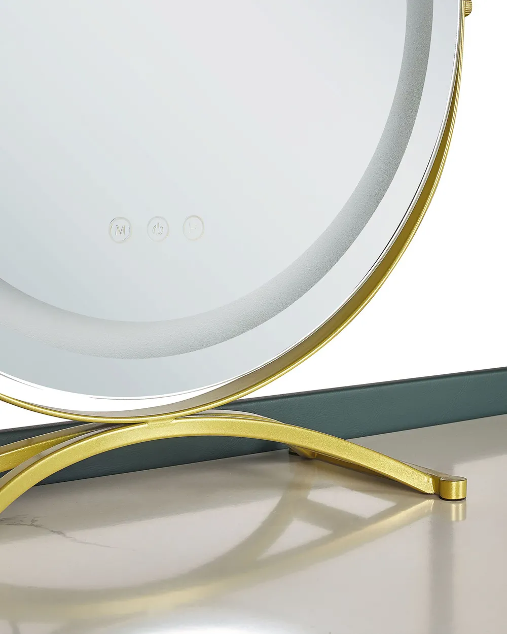 Toeletta con specchio e sgabello VINAX LED Verde scuro_845141