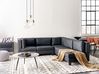 Modular Corner Sofa 5 Seater UNSTAD Faux Leather Black Left Hand