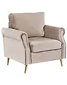 Fauteuil VIETAS Velours Taupe