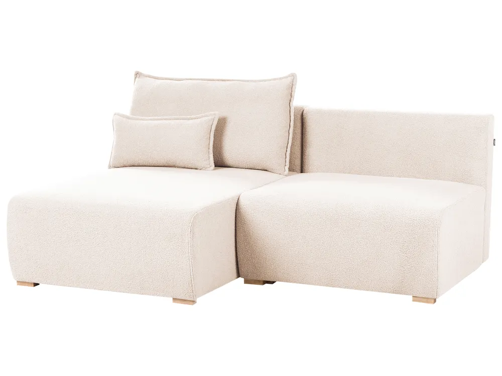 Divano angolare modulare NERBO Bouclé Beige Lato destro_1034667