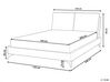 Sametová postel 140 x 200 cm tmavě šedá MELLE_791212