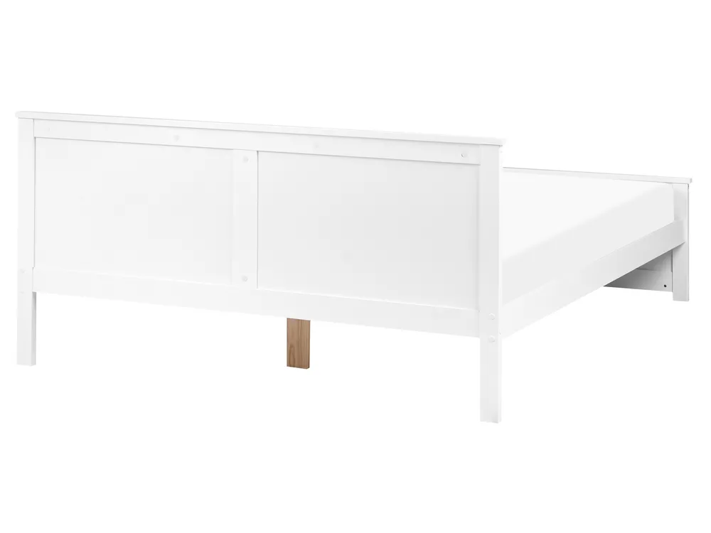 Bed Pine Wood SABRAN 160 x 200 cm (EU King Size) White_1061282
