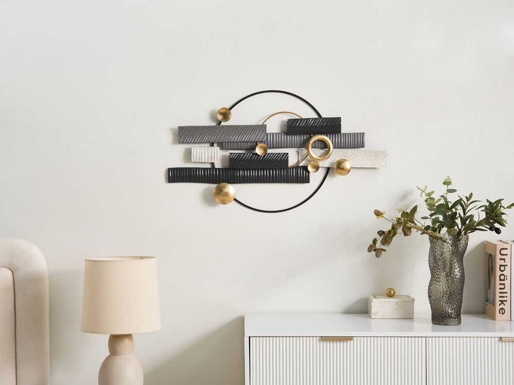 Dekoracja ścienna GLENADE Metal 43 cm Kolorowy