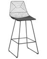 Zestaw 2 krzeseł barowych metalowy czarny BISBEE_868502
