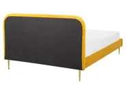 Łóżko Welur FLAYAT 160 x 200 cm Żółty_767558