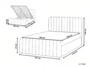 Ottoman Bed LUNAN Boucle White 180 x 200 cm (EU Super King)_1048389