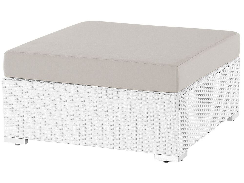 Divano Da Giardino In Rattan Bianco - Set Modulare Con Tavolino, 4 Posti - Foto 11