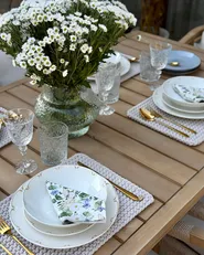 Set of 12 Dinnerware CHAROLI Porcelain White/ Gold_1154001