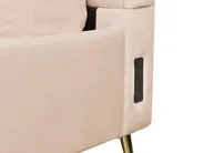 Bett mit Lattenrost Samtstoff MIRIBEL 180 x 200 cm Beige_870663