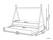 Kids Trundle Bed Pine Wood TALMONTIERS 90 x 200 cm (EU Single) White_964076