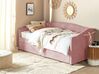 Fabric EU Single Daybed Pink VITTEL_876401