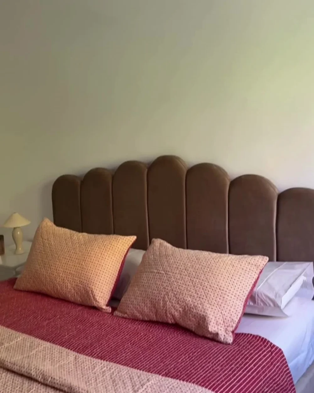 Letto Velluto SAUVIAN 160 x 200 cm Tortora_1154753