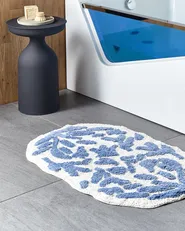 Bath Mat DERIK Blue 60 x 90 cm Cotton_917245