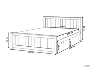 Bed Pine Wood SABRAN 180 x 200 cm (EU Super King) White_1061320