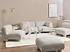 Modular Living Room Set 4 Seater MJALBI with Ottoman Boucle Off-White