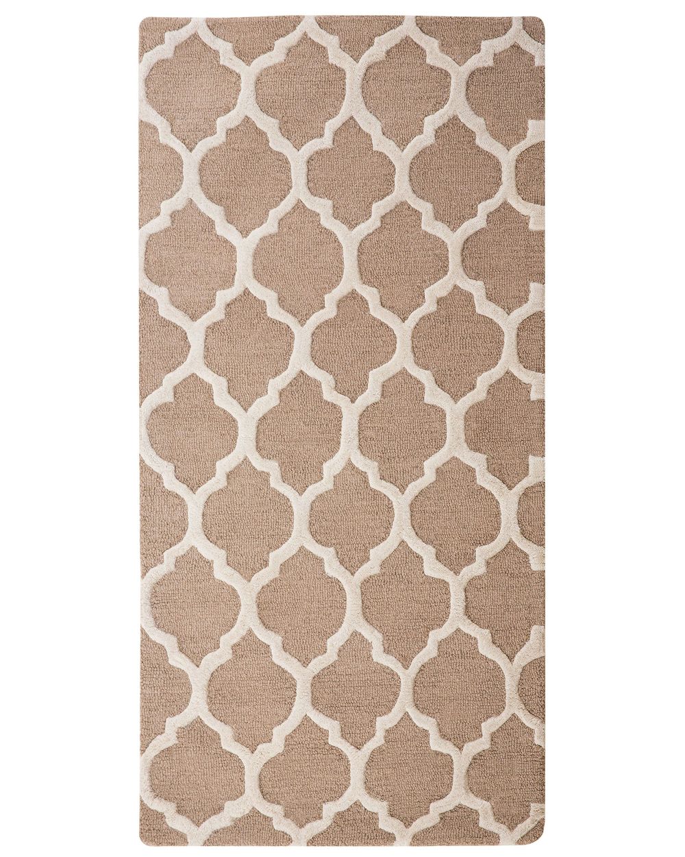 Gulvtæppe ERBAA Beige 80 x 150 cm Uld