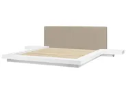 Bed with LED Boucle ZEN 180 x 200 cm (EU Super King) White_1080194