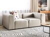 2 Seater Modular Velvet Sofa Beige FALSTERBO_919253