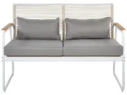Set da giardino con tavolo 4 posti POMONTE Metallo Bianco_919649