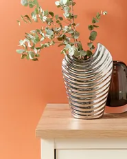 Wazon dekoracyjny ECETRA 26 cm Kamionka Srebrny_733829