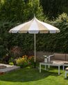 Guarda-sol de jardim creme e branco ⌀ 245 cm MINOA_932168