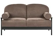 Sofa dla 2 osób PILARNE Brązowy_1159522