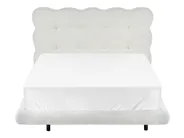 Letto Bouclé SOULISSE 120 x 200 cm Bianco sporco_1129906
