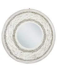 Wall Mirror SOLEDAD 61 cm 61 cm Bamboo White_848662