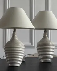 Table Lamp CELESTE Ceramic Beige_953728