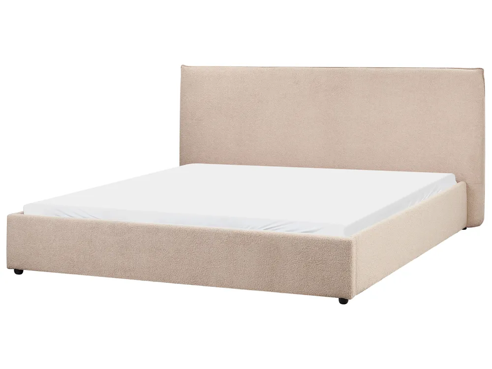 Bed Boucle LAVAUR 180 x 200 cm (EU Super King) Taupe_985450