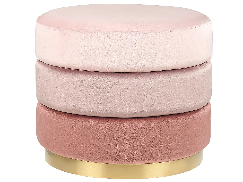 Pouf LOUIN Samtstoff Rosa